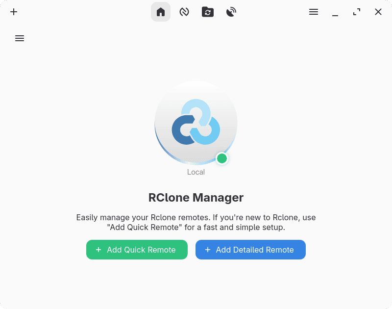 RClone Manager in action