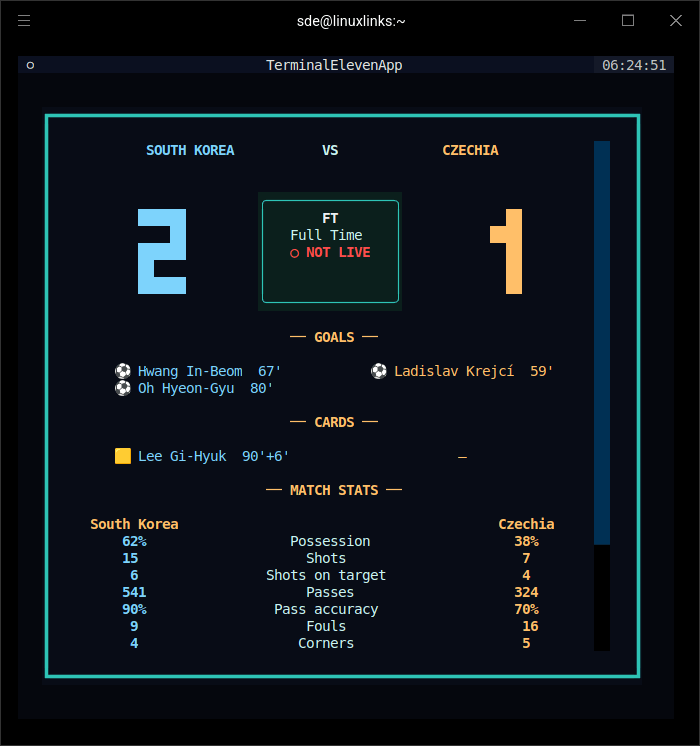 Terminal Eleven in action