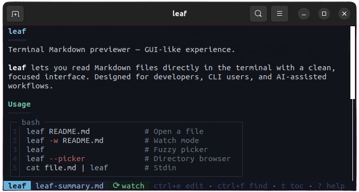 Leaf in action