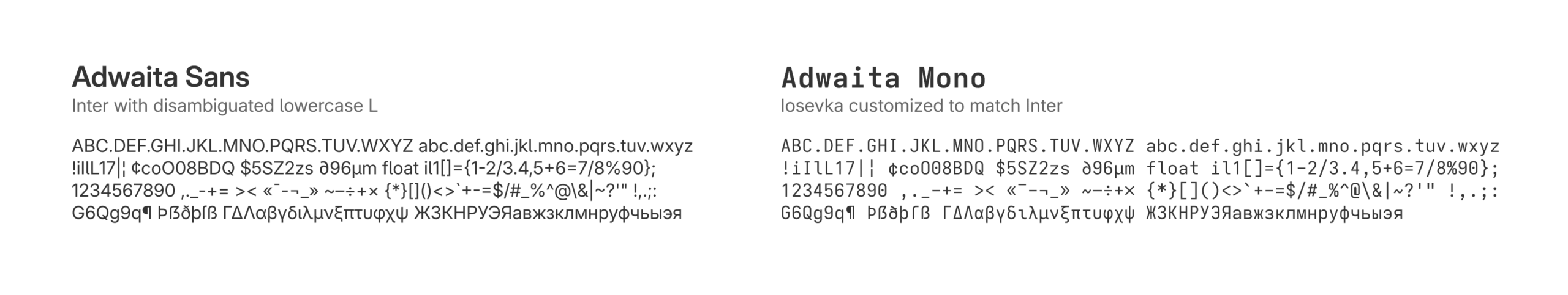Adwaita Fonts