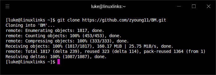 Cloning the BM GitHub repository