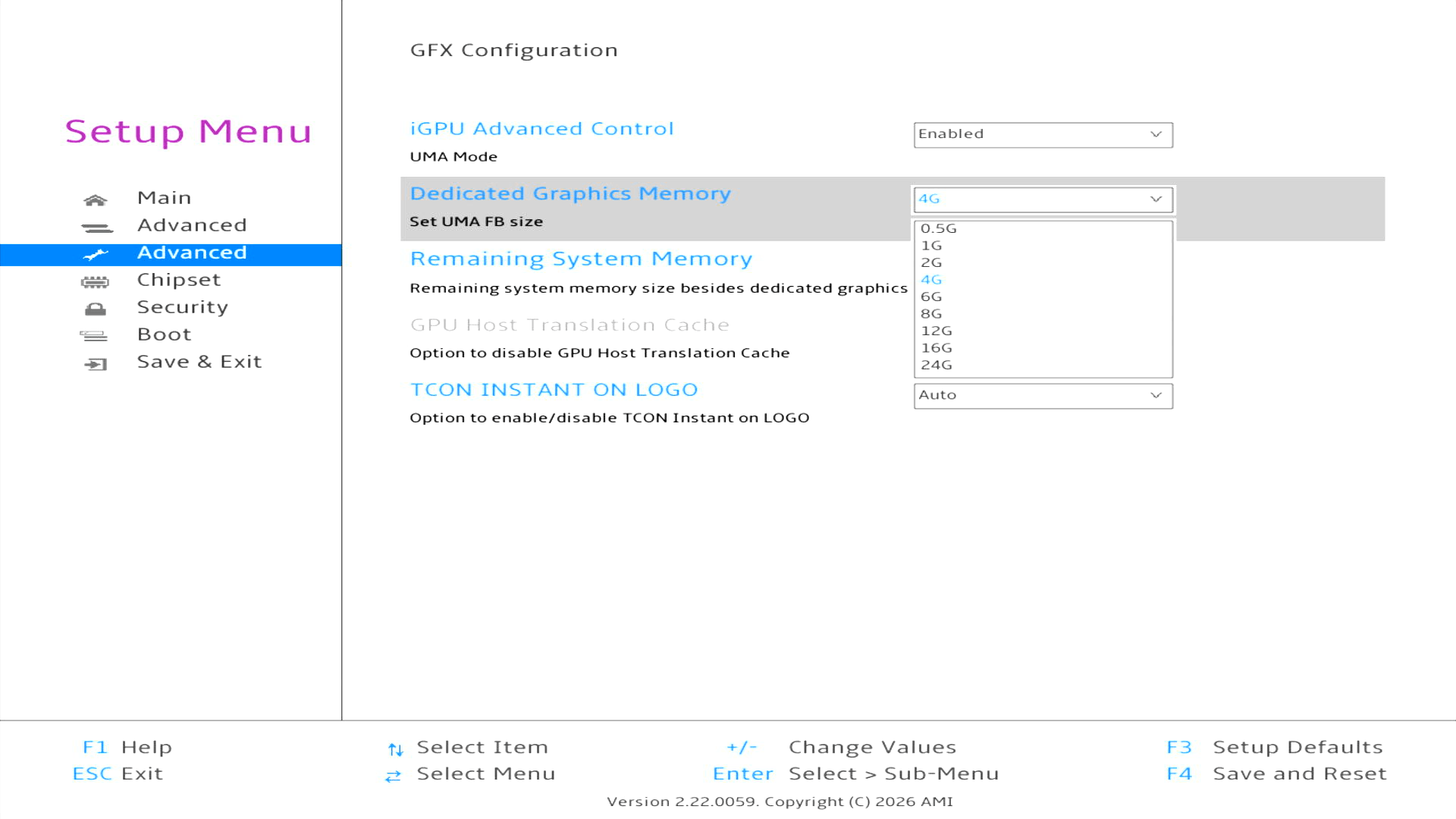 GFX Configuration