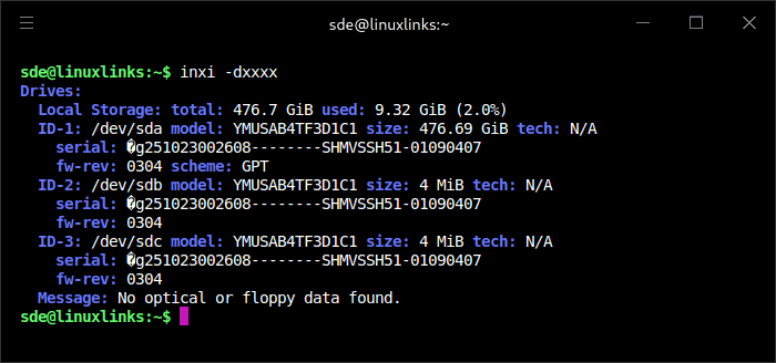 inxi -d