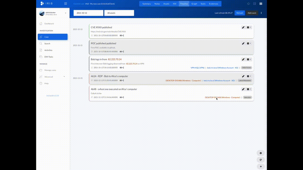 DFIR-IRIS in action