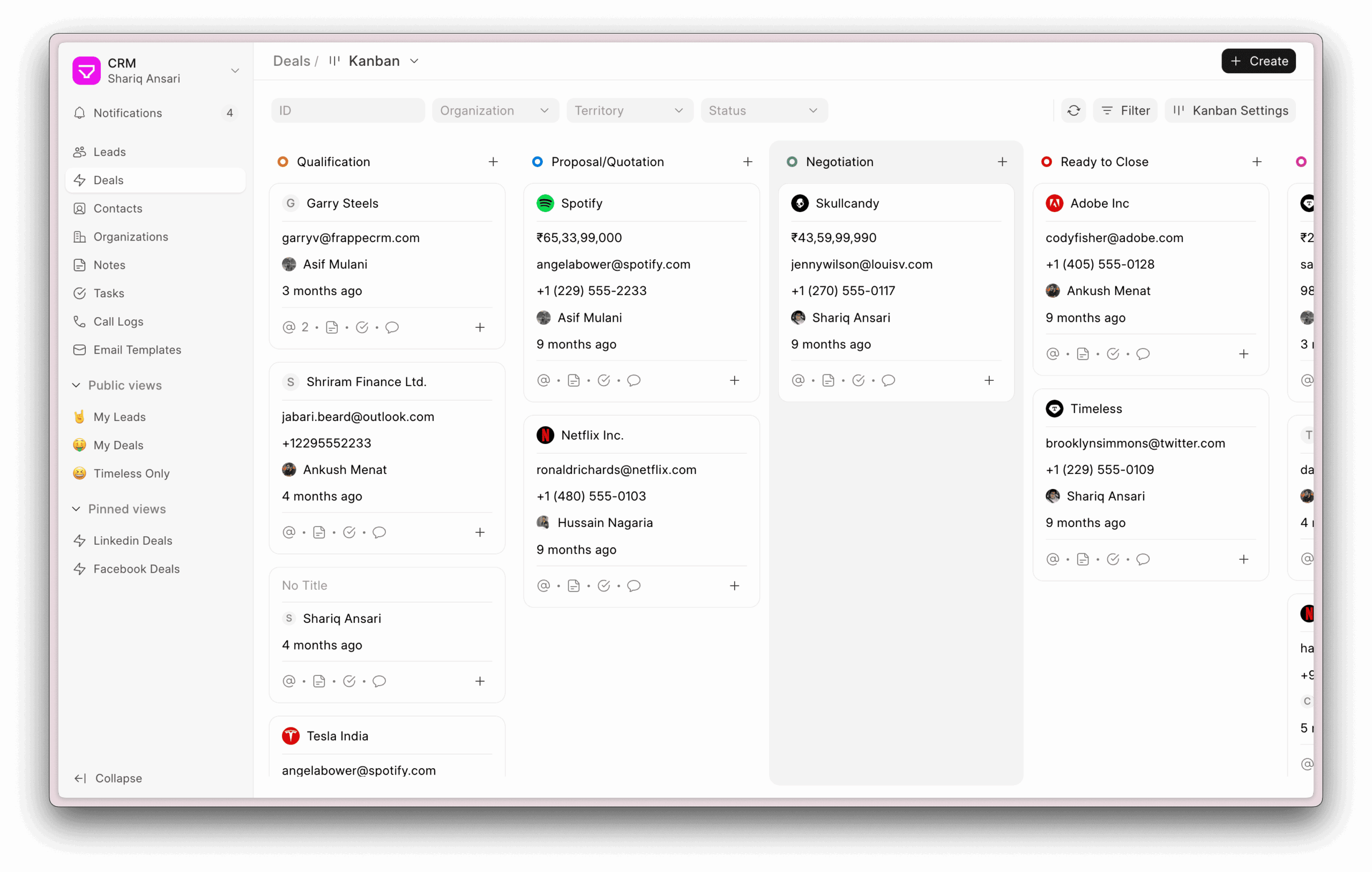 Frappe CRM in action