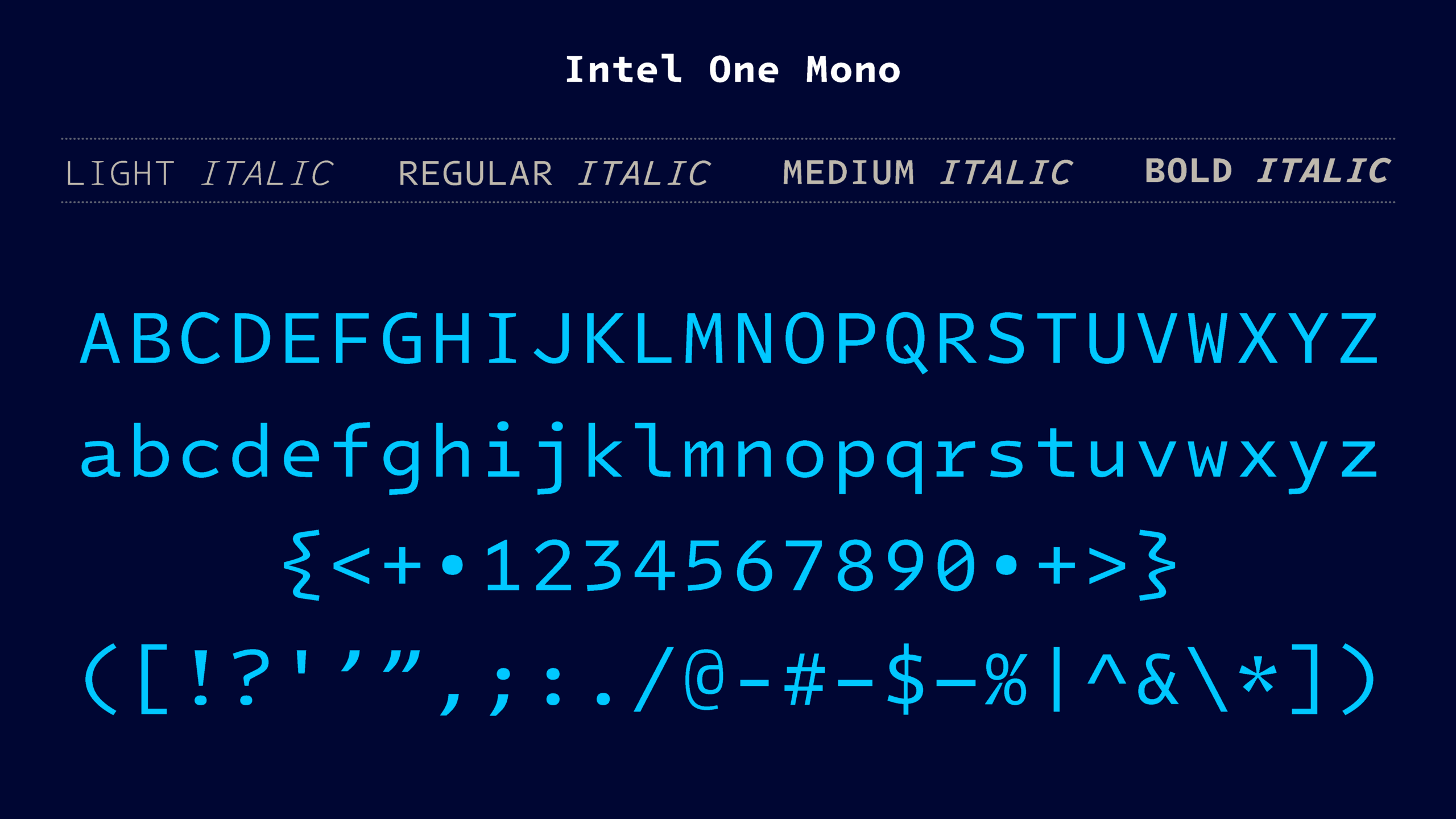 Intel One Mono in action