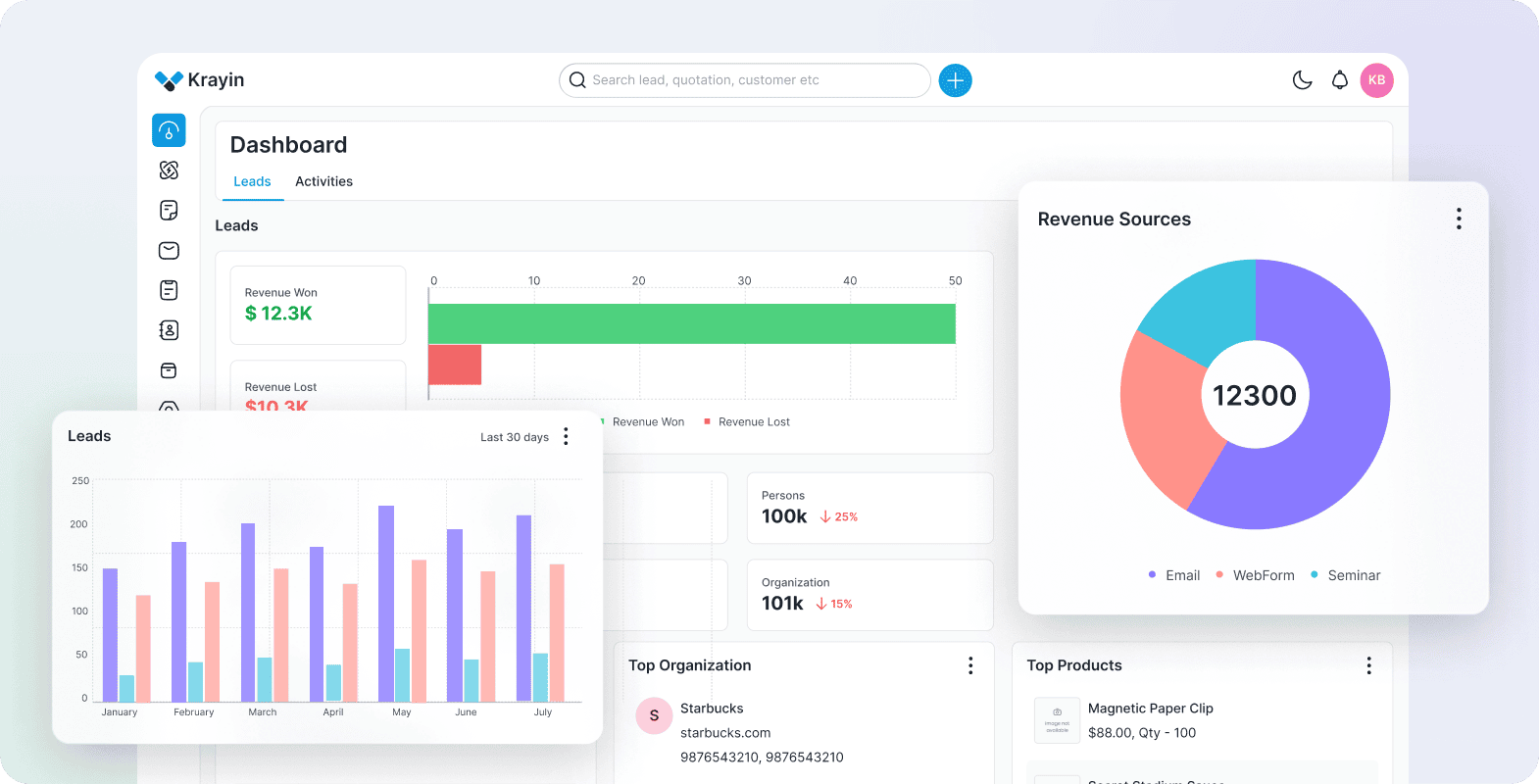 Krayin CRM in action