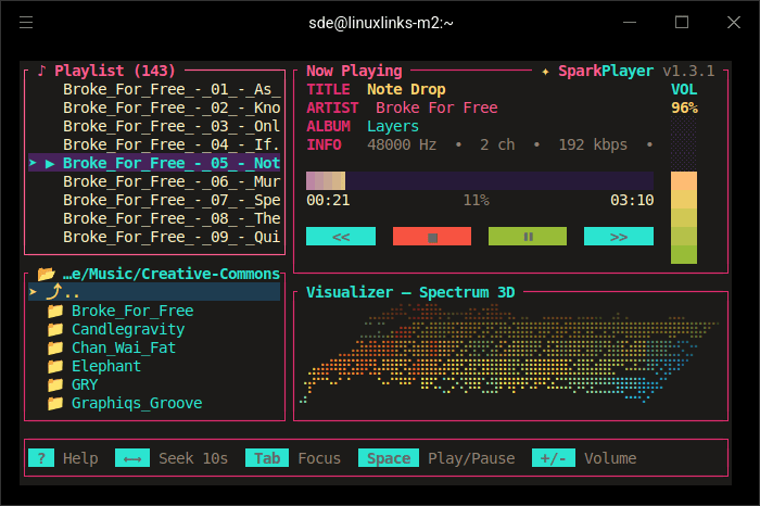 SparkPlayer in action