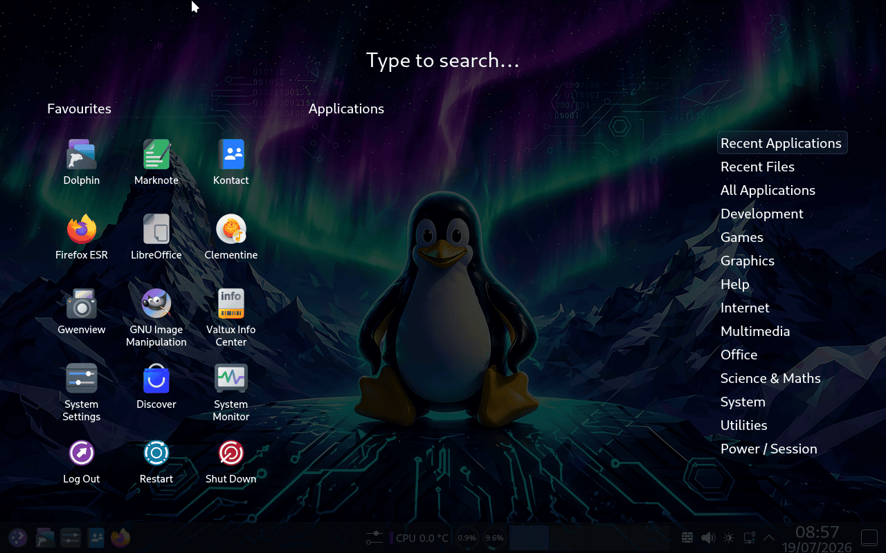 Valtux desktop
