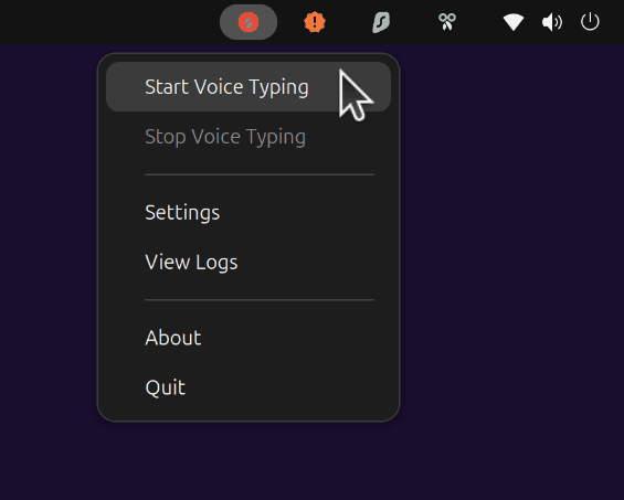 Vocalinux in action