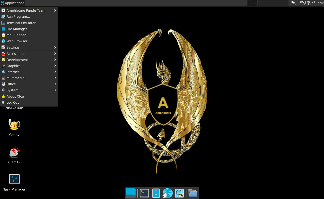 Amphiptere OS desktop
