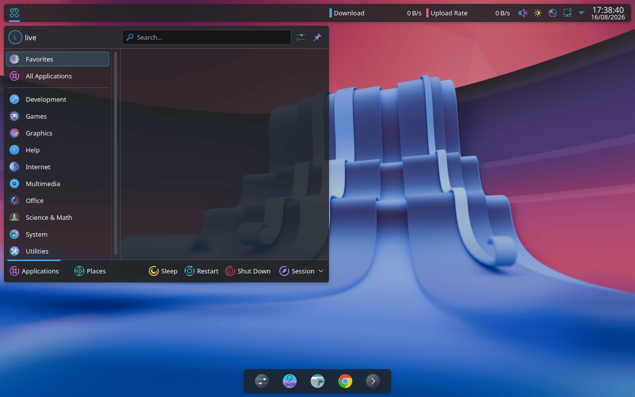 Infinity Linux desktop