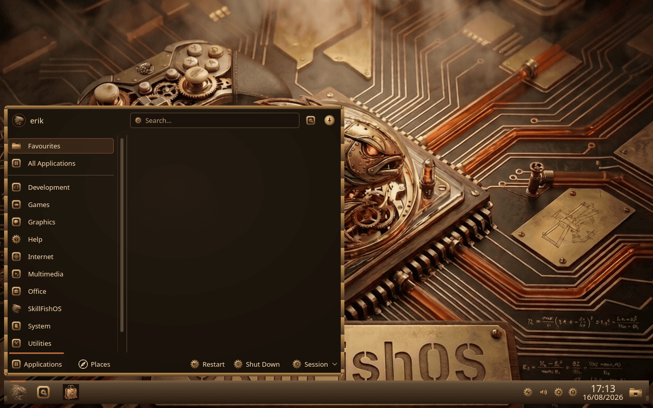 SkillFishOS desktop