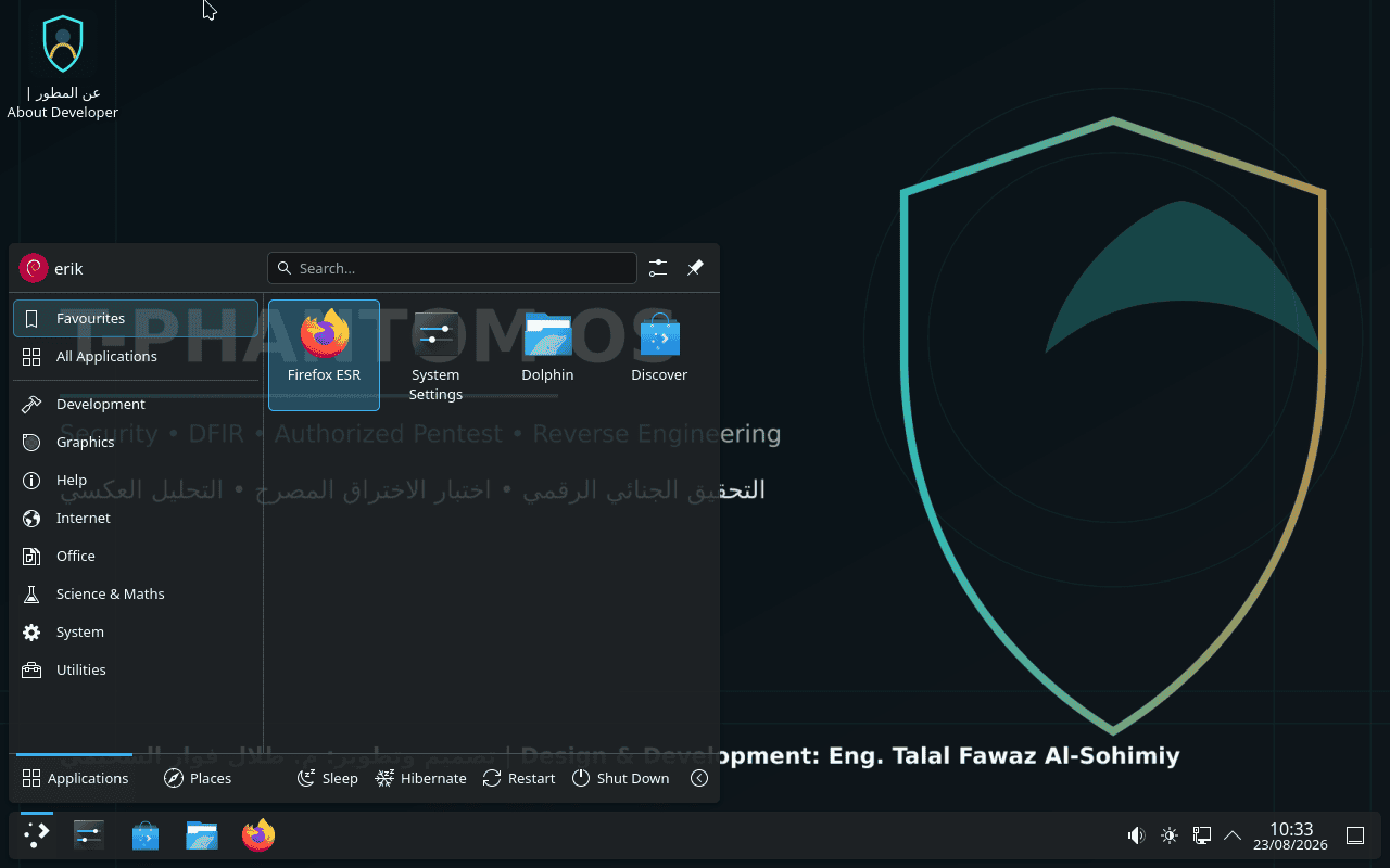 T-PHANTOM OS desktop