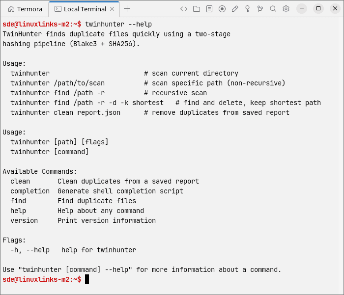 TwinHunter usage and available commands