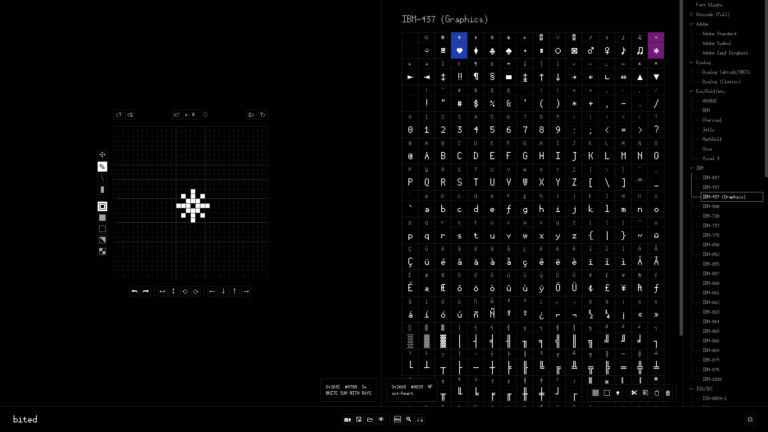 bited - bitmap font designer and editor - LinuxLinks