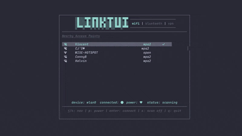 linktui in action