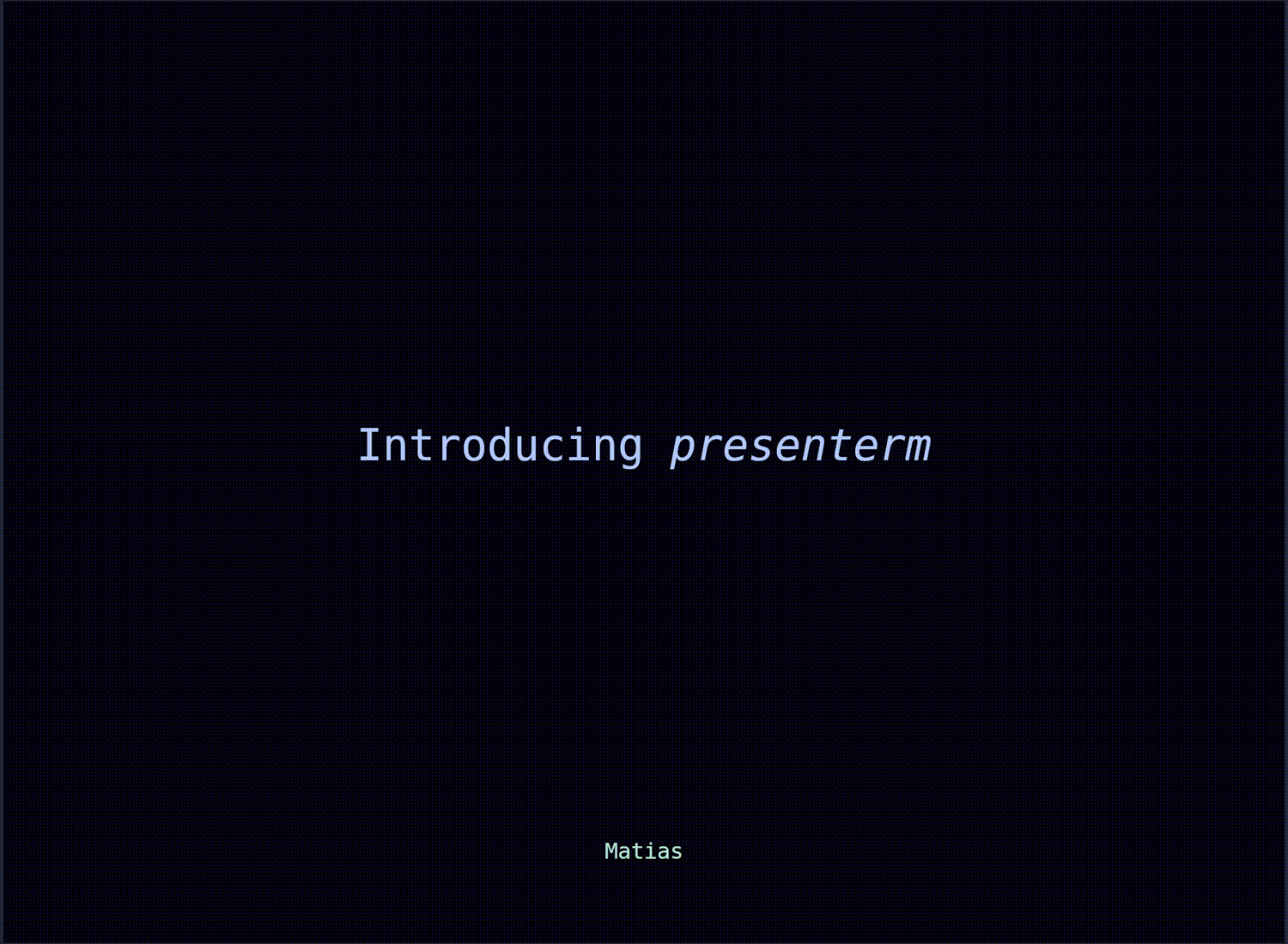 presenterm in action