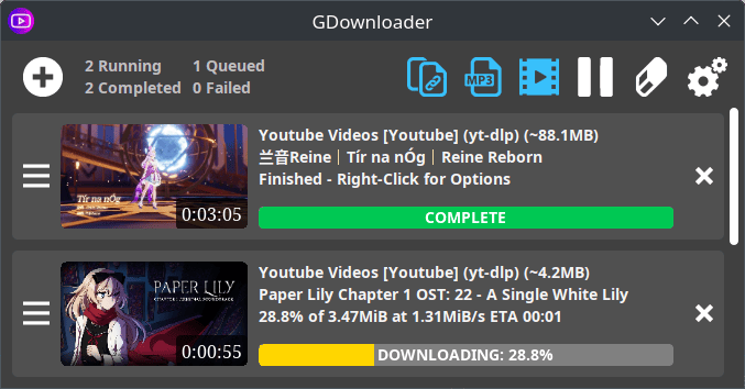 GDownloader in action