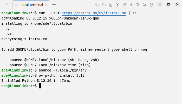 Initial installation steps