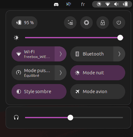 Quick Settings Audio Panel