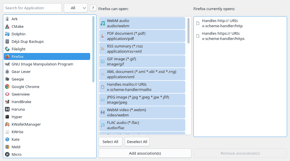 Select Default Application