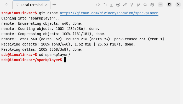 Clone the project's GitHub repository