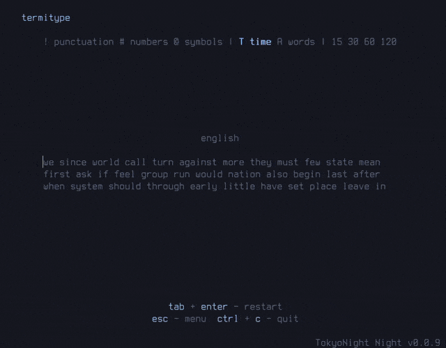 Termitype in action