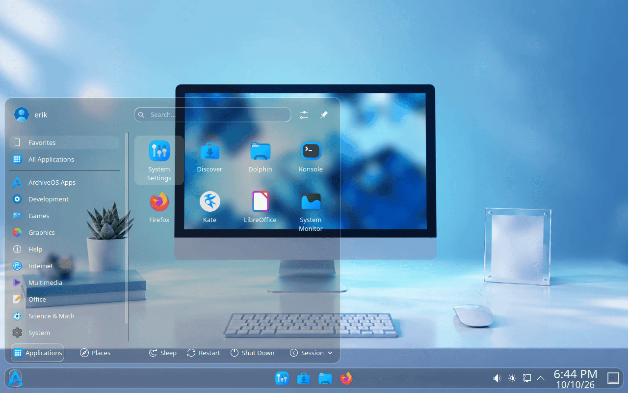 ArchiveOS desktop