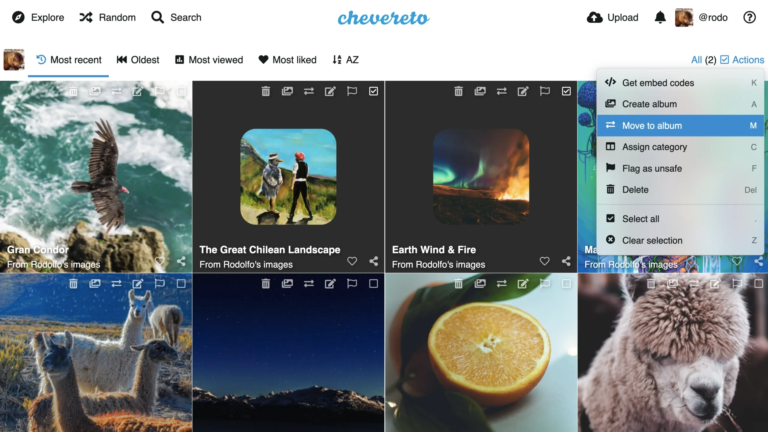 Chevereto in action