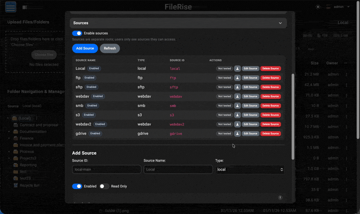 FileRise in action
