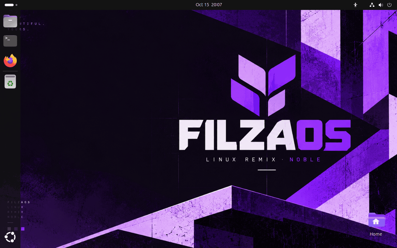 FilzaOS desktop