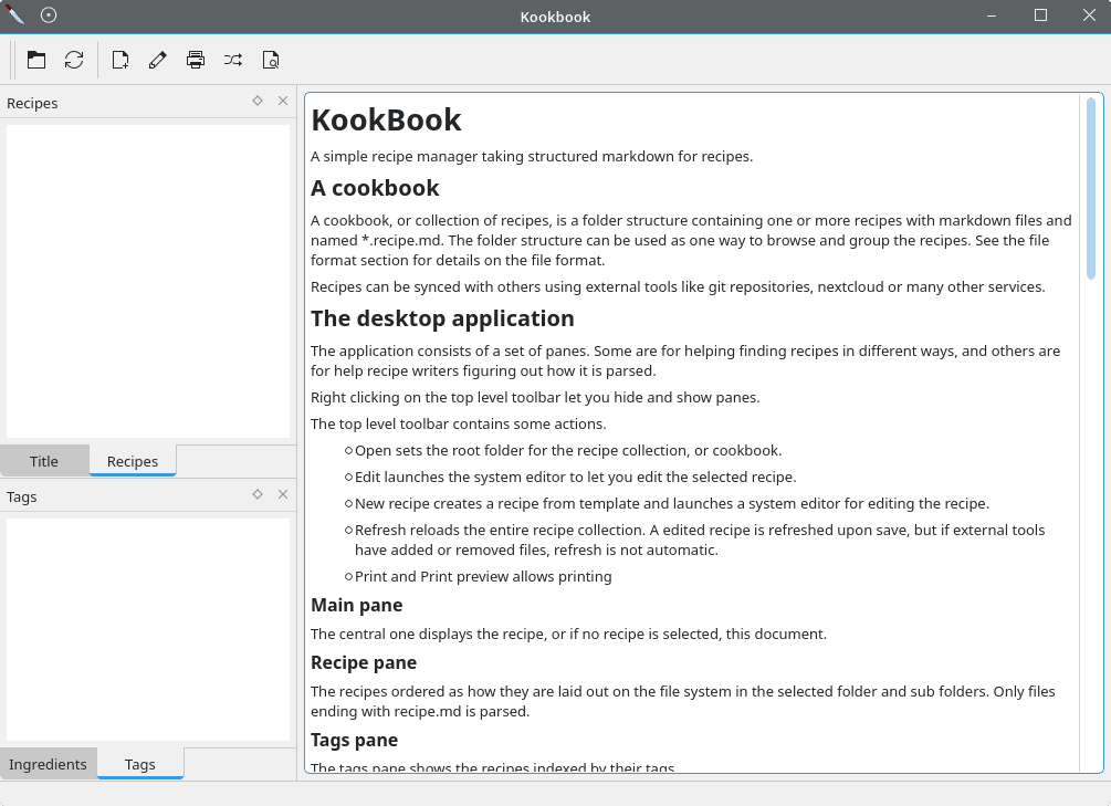 Kookbook at startup