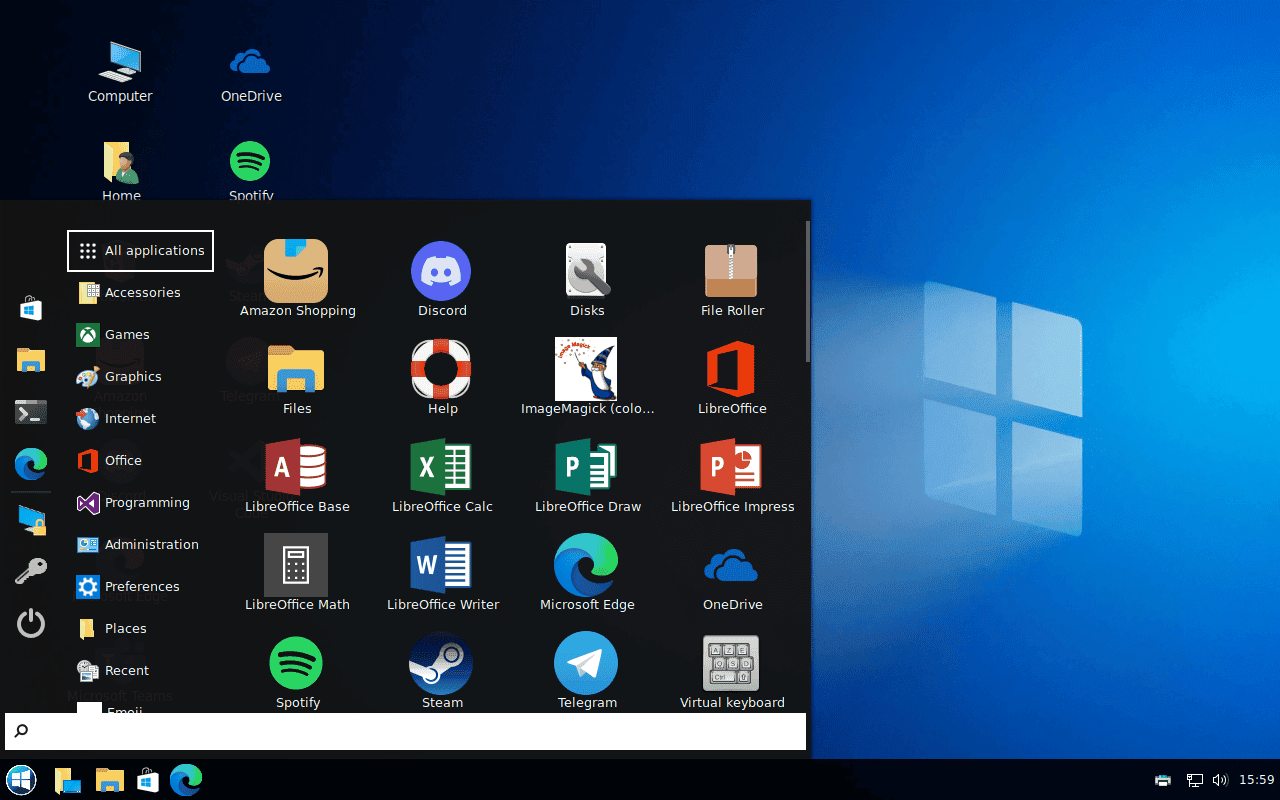 Lindows OS desktop