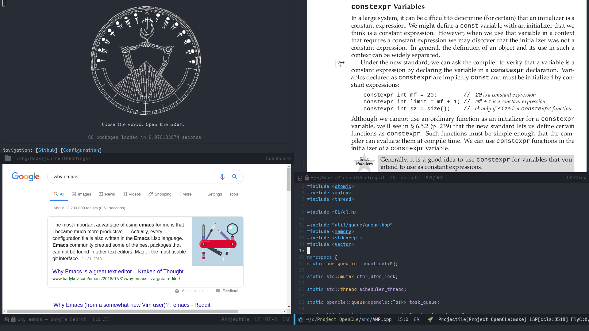 M-EMACS in action